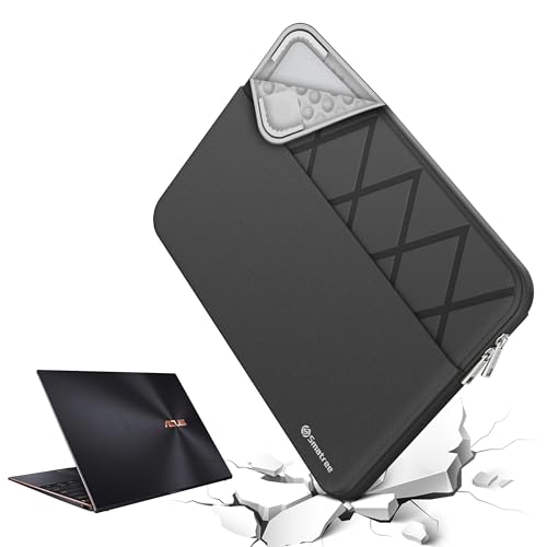 Smatree Laptop Sleeve for 13.9 inch ASUS Zenbook S UX393 | Case with Accessory Pocket,Patented Shockproof Design(E451) - color: Elite-Black, size: for 13.9 inch Zenbook S UX393 (E451)