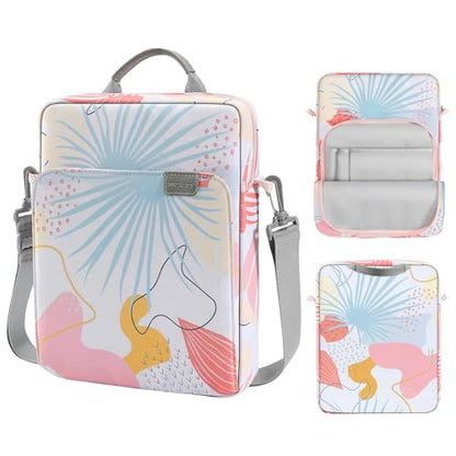 MoKo 13.3-14 Inch Laptop Sleeve Bag Fits Mac Neo 13-inch A18 Pro, Mac Pro 13.3" M2 2022/M5/M5 Pro/M5 Max 14.2" 2026, Mac Air 13.6" M5 2026, Handle Carrying Case with Shoulder Strap,Tropical Leaf - color: Tropical Leaf, size: 13.3-14 inch