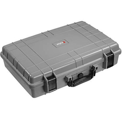 Eylar Medium 20" Protective Hard Case for Laptops, Cameras, Tools, and Equipment with IP67 Waterproof, Shock Resistant, and Customizable Foam Inserts (Gray) - color: Gray