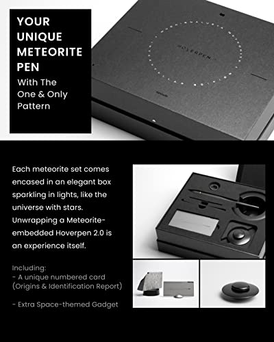 Novium Hoverpen 2.0 Interstellar Edition - Space Black, Unisex, Ballpoint Pen, 23.5 Degree Angle, Schmidt Ballpoint Refill, No Spills, No Spotting, No Explosions | Unisex, Ballpoint Pen, 23.5 Degree Angle, Schmidt Ballpoint Refill, No Spills, No Spotting,