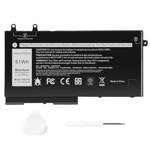 TREE.NB 51Wh R8D7N 1V1XF Laptop Battery Compatible with Dell Precision 3540 M3550 Latitude 5400 5410 5500 5510 Inspiron 7590/7591/7791 2-in-1 Series P80F P80F001 P84F H82T6 0C5GV2 0W8GMW 4GVMP - size: 7.13x3.78x0.28inch R8D7N