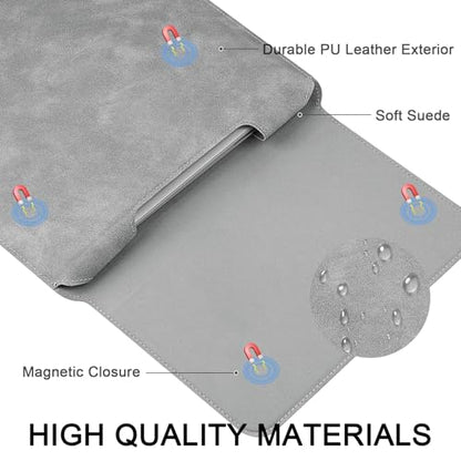 HoYiXi 14 Inch Laptop Sleeve Case with Stand Feature for Mac Book Pro 14 2021/ASUS Vivobook 14/HP Pavilion X360/IdeaPad 14/Dell HP ASUS Acer Huawei Matebook 14'',Compatible 13.3-14'' PC,Light Gray - color: Light Gray, size: 13.6-14'' laptop