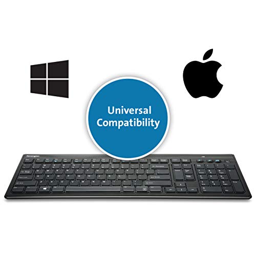 Kensington Slim Type Wireless Quiet Keyboard (K72344US), Black | Low-profile slim keys, quiet typing, reliable wireless connection