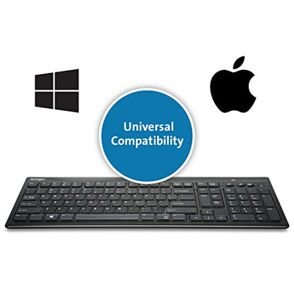 Kensington Slim Type Wireless Quiet Keyboard (K72344US), Black | Low-profile slim keys, quiet typing, reliable wireless connection