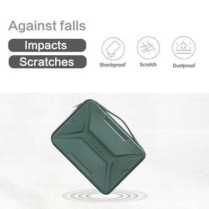 MOSISO Laptop Case 15.6 inch, 15-16 inch Laptop Sleeve, Antique Green | Compatible with MacBook Pro 16 / Air 15,HP Acer Dell Lenovo ASUS,Artistic Geometric EVA Carrying Case Hard Shell with Handle - color: Antique Green, size: 15.6 inch