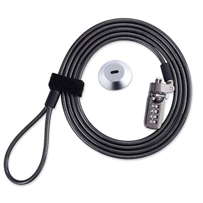 Adhesive Security Plate with Slot for Cables to Lock Down Laptops, Tablets, Monitors and Other Devices