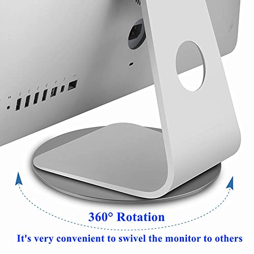 Aluminum 360° Rotation Monitor Swivel Base Computer Screen Monitor | Turntable Stand Flat Panel TV Rotating Mat for iMac Laptop Potted Plants Arts Crafts Products Display Stand