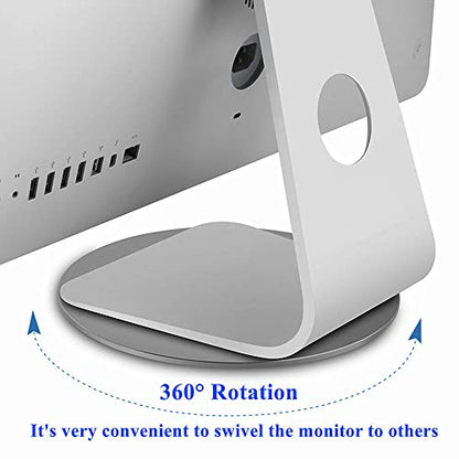 Aluminum 360° Rotation Monitor Swivel Base Computer Screen Monitor | Turntable Stand Flat Panel TV Rotating Mat for iMac Laptop Potted Plants Arts Crafts Products Display Stand