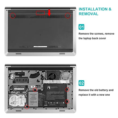 43Wh TRHFF Laptop Battery for DELL Inspiron 14 5442 14 5443 14 5445 14 5447 14 5448 14 5457 15 5542 15 5543 15 5545 15 5547 15 5548 15 5557 DELL Latitude 3450 3550 0PD19 1V2F6 P39F P49G P51G 7P3X9 - size: 12.19*7.27*0.24inch 5547
