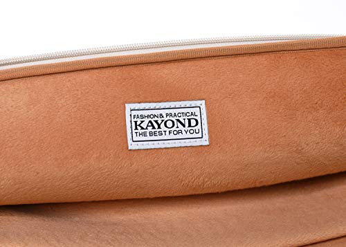 Kayond Canvas Water-Resistant KAYOND Nylon Fabric 15.6 Inch Laptop Sleeve case for 15 inch 15.4 inch 15.6 inch Notebook Computer (15-15.6 inch, White Camellia) - color: White Camellia, size: 15-15.6 inch