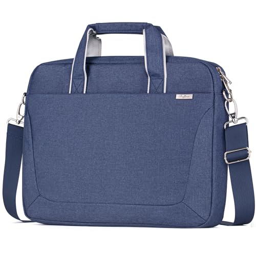 BAFFINA 15.6 16 Inch Laptop Shoulder Bag for Men Women,Waterproof Computer Carrying Case Messenger Bag with Strap,Laptop Briefcase for 14-15-16 Inch MacBook/Chromebook/Notebook Hp Dell Acer Asus,Blue - color: Blue, size: 15-16 Inch