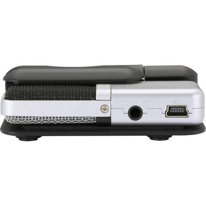SAMSON Go Mic Portable Clip-on USB Condenser Microphone (Titanium)- USB 2.0 Hub with Individual LED lit Power Switches + Cleaning Cloth – Deluxe Bundle Great for Podcasting and Field Recording