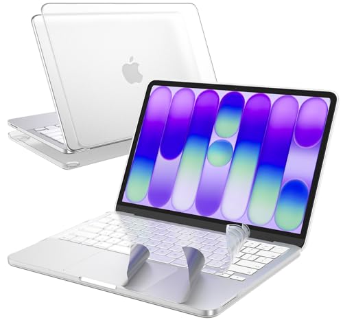 EooCoo for MacBook Neo Case 13 inch 2026 Model A3404 with A18 Pro chip, Hard Shell Case & Keyboard Skin & Palm Rest Protector Laptop Accessories, Matte Clear - color: Matte Clear