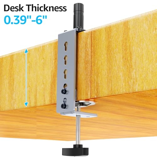 Freelift Desk C-Clamp Extension for Max 6 inch Thick Desktops, Monitor Mount C-Clamp Base, Fits MU8011B/MU8012B/MU8013B/MU8014B/MU8011W/MU8012W/MU8013W/MU8014W, Black