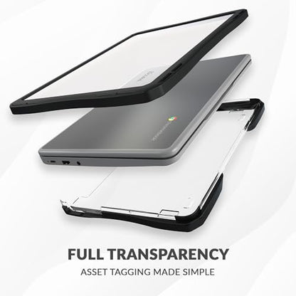 UZBL Air Hard Shell Case for Dell Chromebook 3120/3110 / 3100 2-in-1 & Clamshell, Student-Proof K-12 Protective Clear Cover (1-Pack) - size: (1-Pack) Air Shell
