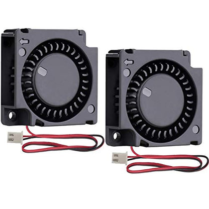 GDSTIME 30mm Blower Fan 24V 2Pin 3010 Brushless Cooling for 3D Printer 2Pcs | 30x30x10mm, DC 24 Volt, 9000RPM, High Performance, Small Turbo Blowers - size: 30x10mm