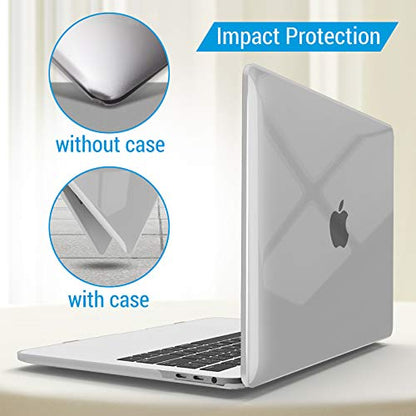 IBENZER Compatible with MacBook Pro 13 Inch Case M2 M1 2026 2025 2024 2023 2022 A2338 A2289 A2251 A2159 A1989 A1706 A1708, Hard Shell Case & Keyboard Cover for Mac Pro 13, Crystal Clear, T13CYCL+1A - color: Crystal Clear