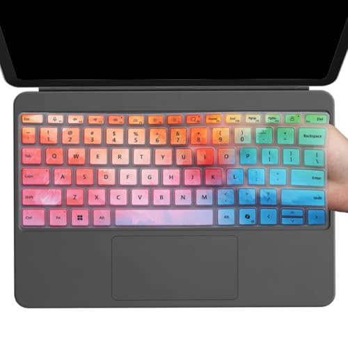 Keyboard Cover for Microsoft Surface Laptop 2025 Copilot+ PC 13" Snapdragon X Plus, Surface Pro 2-in-1 2025 12" Protective Keyboard Skin-Colorful - color: Colorful