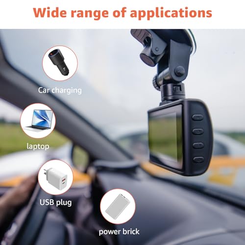 3.3Ft USB to DC Car Charger Cable for Furrion FOS07TADS Vision S Monitor Replacement Power Supply Cord for 7-Inch Screen Display, Compatible with Hitch Wireless Backup Camera FOS48TA-BL & FOS48TAPK-BL - size: 3.3FT