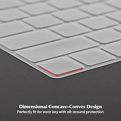 F FORITO Ultra Thin TPU Keyboard Cover Protector Compatible with 2021-2023 M1/M2/M3 Pro/Max MacBook Pro 14/16 A2442 A2485 A2779 A2780, MacBook Air 13/15 A2681 A2941, Clear | Ultra Thin, TPU ,Clear