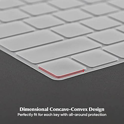F FORITO Ultra Thin TPU Keyboard Cover Protector Compatible with 2021-2023 M1/M2/M3 Pro/Max MacBook Pro 14/16 A2442 A2485 A2779 A2780, MacBook Air 13/15 A2681 A2941, Clear | Ultra Thin, TPU ,Clear