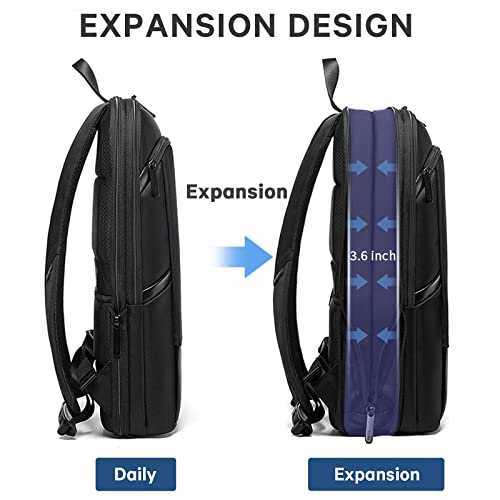 BANGE Slim Laptop Backpacks 17.3inch,Expandable Business Work Backpack for Men and Women (Large