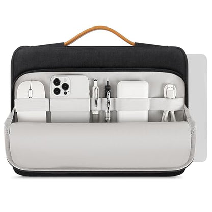 DOMISO Laptop Sleeve for MacBook Pro 14 Inch, Protective Case with Handle, Compatible with M4/M3/M2/M1 Chip Models, Black - color: Black, size: 14 inch