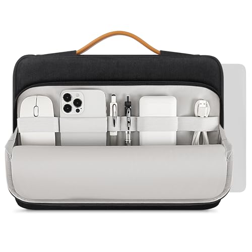DOMISO 360 Protective Laptop Sleeve 15.6 inch Laptop Case with Handle Laptop Carrying Case for 15 inch MacBook Air/Pro Laptop Case 15.6 inch Compatible with MacBook Air 15 inch M3 2024,Black - color: Black, size: 15-15.6 inch
