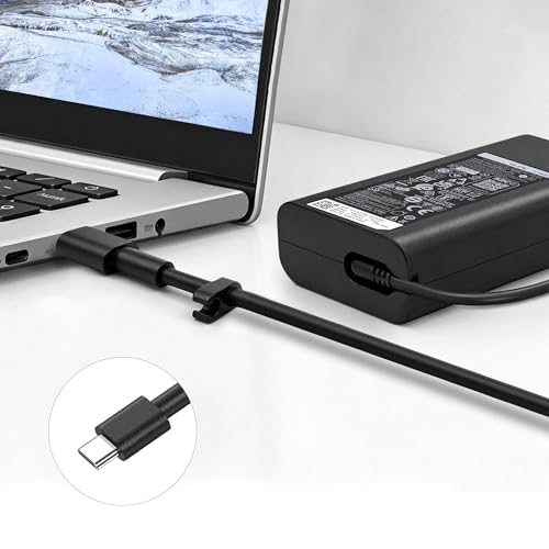 65W USB-C Laptop Charger Compatible with Dell Pro 13 14 16 Latitude 5420 5430 5520 7420 5400 7390 5320 5530 5431, XPS 13 9310 9305 9300 9380 9370 9360, Inspiron 14 15,20V 3.25A Adapter Power Cord