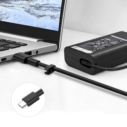 65W USB-C Laptop Charger Compatible with Dell Pro 13 14 16 Latitude 5420 5430 5520 7420 5400 7390 5320 5530 5431, XPS 13 9310 9305 9300 9380 9370 9360, Inspiron 14 15,20V 3.25A Adapter Power Cord