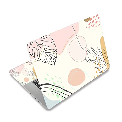 12.1 13 13.3 14 15.4 15.6 Inch Laptop Skin Decal, Laptop Skins Stickers Decals for Notebook PC, Universal Reusable Vinyl Laptop Cover Sticker, Waterproof Art Protector I Colorful Boho Leaf - color: Colorful Boho Leaf