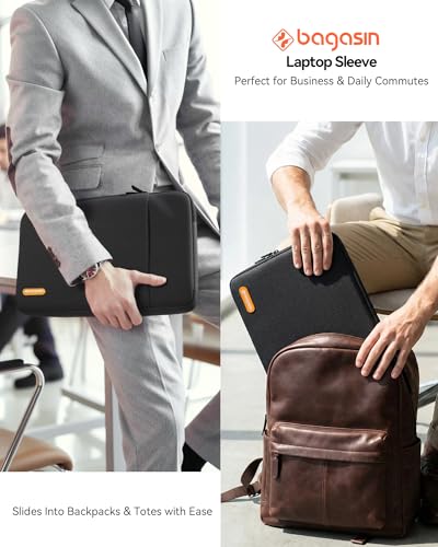 Bagasin 13.3 14 Inch Laptop Sleeve Case for MacBook Pro 14 | Compatible with MacBook Pro 14 M1-M5 2026, Fits HP Dell ASUS Lenovo 13.3-14 inch notebooks - color: Black, size: 13.3-14
