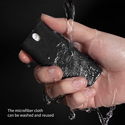 CLICK CLEAN Screen Cleaner with Pull-Out Stand & Microfiber, Black | Fine Mist Spray, Streak-Free, Anti-Static, Removes Fingerprints & Smudges, Gentle Formula, For Phones, Laptop and Tablet - color: Black