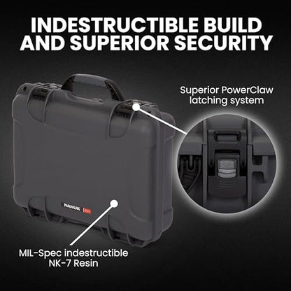 NANUK 910 Hard Case with Customizable Cubed Foam, IP67 Waterproof, Dustproof and Impact Resistant, 14.3” x 11.1” x 4.7”, Rugged Construction for Ultimate Protection, Made in Canada – Graphite - color: Graphite, style: Cubed Foam