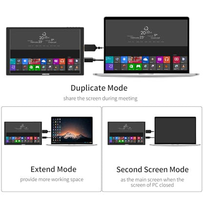 ANDYCINE N10 Portable Monitor, 10.1 Inch Mini Touch 1920x1200 IPS Screen, HDMI USB C in, 350nits 60Hz 1000:1 Contrast Display with Bracket & Speakers for Laptop,PC,PS4/5,Switch,Mac,Xbox