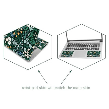 Laptop Skin Sticker Cover Decal, 12 13 13.3 14 15 15.4 15.6 inch Laptop Notebook Vinyl Skin Sticker Cover Art Protector, Green Flower Plants - color: Green Flower Plants