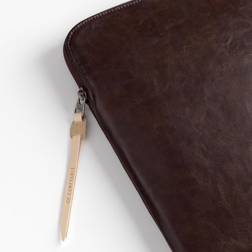 Comfyable Slim Laptop Sleeve Compatible with 13 Inch MacBook Air 13 in M5 M4 M3 M2, 13" MacBook Pro/Neo, PU Leather Bag Water-Resistant Cover Case, Briarwood - color: Briarwood, size: For 13" Mac Pro & Air & Neo