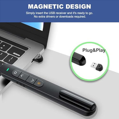 QUI Presenter Clicker Bundle | BK600 Slim-Shaped USB A Black & BQ100 Remote-Shaped USB A Blue