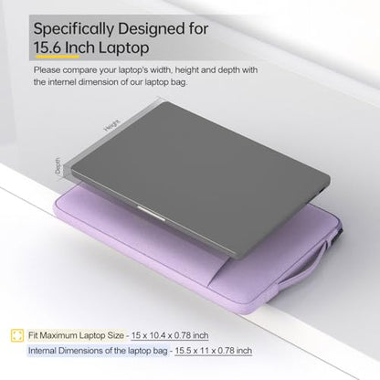 Laptop Case 15.6 Inch, Laptop Sleeve Computer Carrying Bag for HP Pavilion/Envy x360, Dell, ASUS VivoBook/ZenBook 15, HP Lenovo Samsung MSI Acer Chromebook Notebook Computer Case, Purple - color: Purple, size: 15-16 Inch