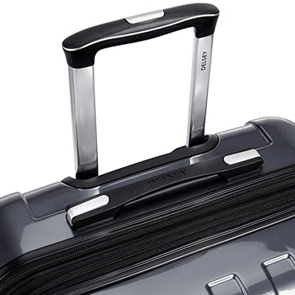 DELSEY PARIS Helium Aero Hardside Expandable Luggage with Spinner Wheels, Titanium, Checked-Medium 24 Inch - color: Titanium, size: Checked-Medium 24 Inch