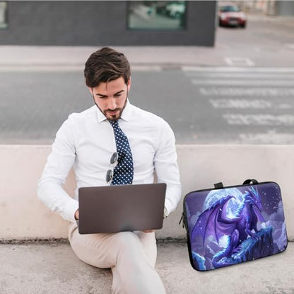 14" 15" Laptop Handle Bag Computer Bag,14.2" 15.4 inch Pouch Holder Notebook Sleeve Cover Compatible for Dell,Lenovo,Toshiba HP, Asus Notebook Messenger Briefcase-angry flying dragon - color: Angry Flying Dragon