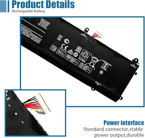 BN06XL Laptop Battery Replacement for HP Spectre X360 15 15-EB 15-EB0000NS 15-EB0005UR 15-EB1043DX Convertible 15-EB0005NI 15-EB0002NN Series HSTNN-IB9A BN06072XL L68235-1C1 L68299-005 - size: 11.18*2.95*0.31 inch BN06XL