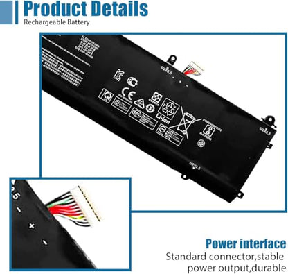 BN06XL Laptop Battery Replacement for HP Spectre X360 15 15-EB 15-EB0000NS 15-EB0005UR 15-EB1043DX Convertible 15-EB0005NI 15-EB0002NN Series HSTNN-IB9A BN06072XL L68235-1C1 L68299-005 - size: 11.18*2.95*0.31 inch BN06XL