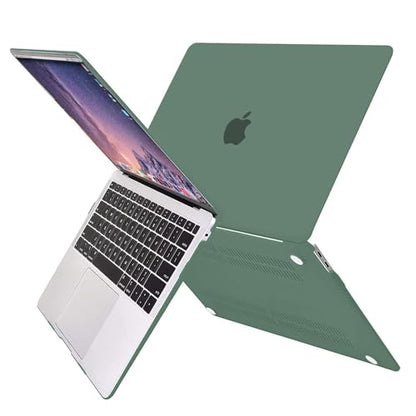 MOSISO Compatible with MacBook Air 13 inch Case 2022 2021 2020 2019 2018 Release A2337 M1 A2179 A1932 Touch ID, Plastic Hard Shell Cover Compatible with MacBook Air 13.3 inch Case, Midnight Green - color: Midnight Green