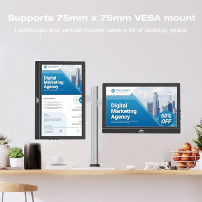 Kenowa Touchscreen Portable Monitor 11.6 Inch, HD 1366x768P LED External Display with USB C HDMI and Speakers & Stand, Travel Monitor Second Screen for Laptop Phone PC Mac Xbox PS4 Switch