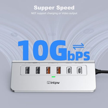 10-in-1 USB C Hub with Ethernet, 4K@60Hz HDMI, 10Gbps USB-C/USB-A, PD 100W, SD/TF, P9R PRO Docking Station for MacBook Pro/Air M1-M5, iPhone 17/16/15, iPad Pro, Windows - color: Silver Grey, size: 1.64ft