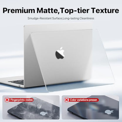 Macaset MacBook Air 15 inch Case M5-M2 2026-2023 A3448 A3241 A3114 A2941 | 100% Laptop Color Match, Easy to Snap on, Air 15.3 Hard Shell Protective Laptop Cover - color: Matte Clear