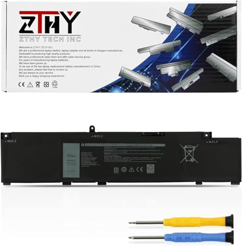 ZTHY MV07R Laptop Battery Replacement for Dell G3 15 3500 3590 3700 3790 | G5 15 5500 5505 SE Battery P89F P89F001 P89F002 P89F003 P89F004 JJRRD 0JJRRD 266J9 72WGV W5W19 PN1VN M4GWP 15.2V 68Wh 4-Cell - size: 12.6*3.15*0.31 inch MV07R