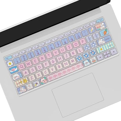 Cute Keyboard Cover for Microsoft Surface Laptop 3/4 / 5 13.5”&15”, Surface Laptop Studio 1/2 14.4”, Cute Bunny - color: Cute Bunny