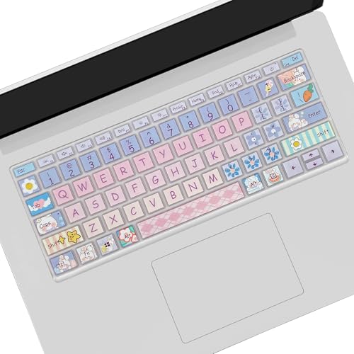 Cute Keyboard Cover for Microsoft Surface Laptop 3/4 / 5 13.5”&15”, Surface Laptop Studio 1/2 14.4”, Cute Bunny - color: Cute Bunny